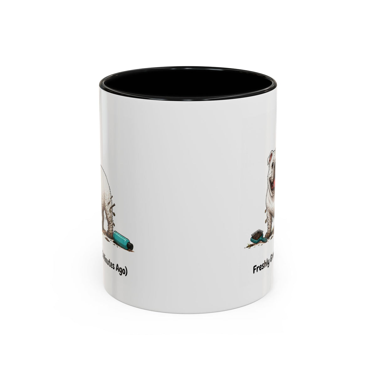 Freshly Groomed Mug - Bulldog - White