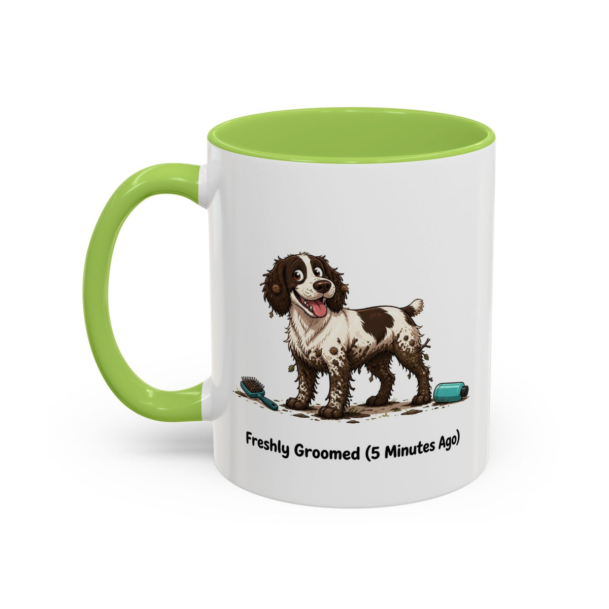 Freshly Groomed Mug - Springer Spaniel - Liver & White