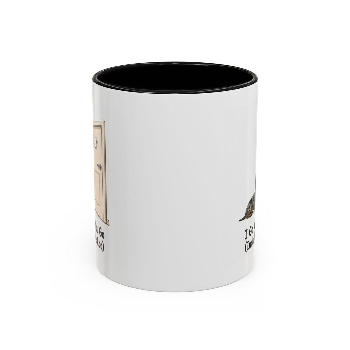 I Go Where You Go Mug - Mini Smooth Dachshund - Dapple