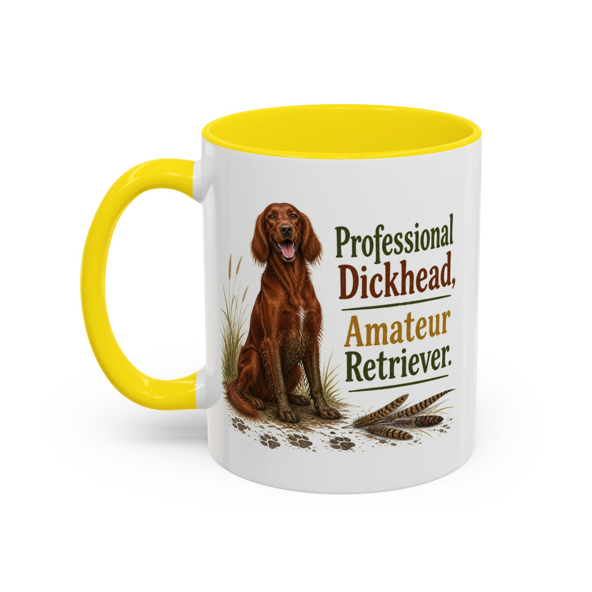 Funny Red Setter Mug - Professional Dickhead, Amateur Retriever, Working Gun Dog Gift, Pheasant Shooting Mug, 11oz