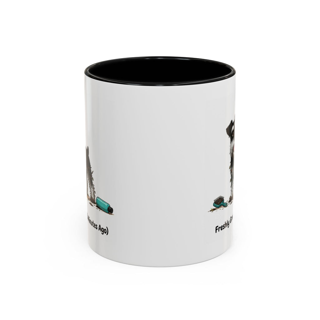 Freshly Groomed Mug - Miniature Schnauzer - Black & Silver