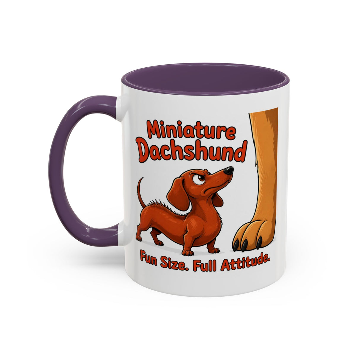 Fun Size Full Attitude Mug - Dachshund - Red