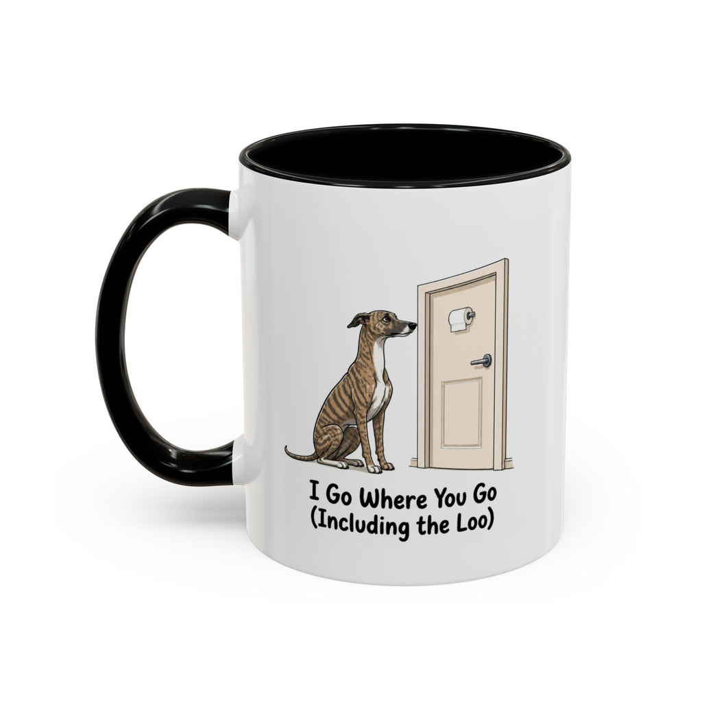 I Go Where You Go Mug - Whippet - Brindle