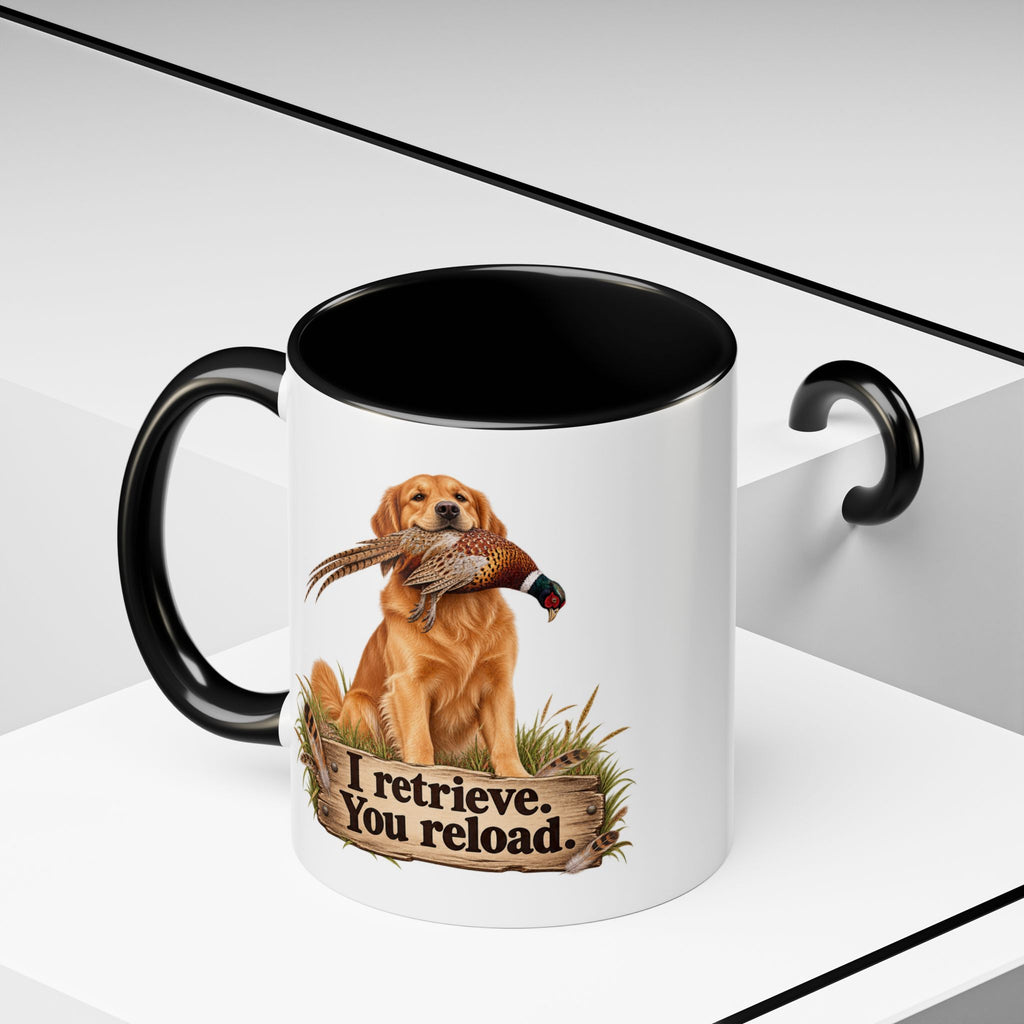 Funny Golden Retriever Mug - I Retrieve You Reload, Gundog Owner Gift, Shooting Dog Lover Coffee Mug, 11oz