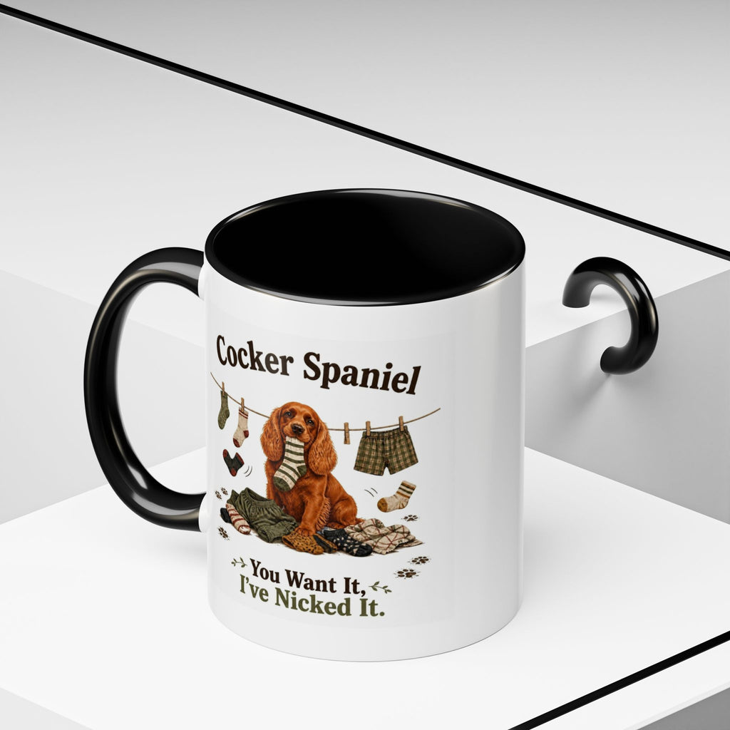 Funny Red Cocker Spaniel Mug - You Want It, I've Nicked It, Sock Thief Dog, Spaniel Owner Gift, 11oz