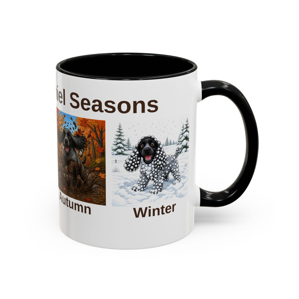 Four Spaniel Seasons Mug - Cocker Spaniel - Blue Roan
