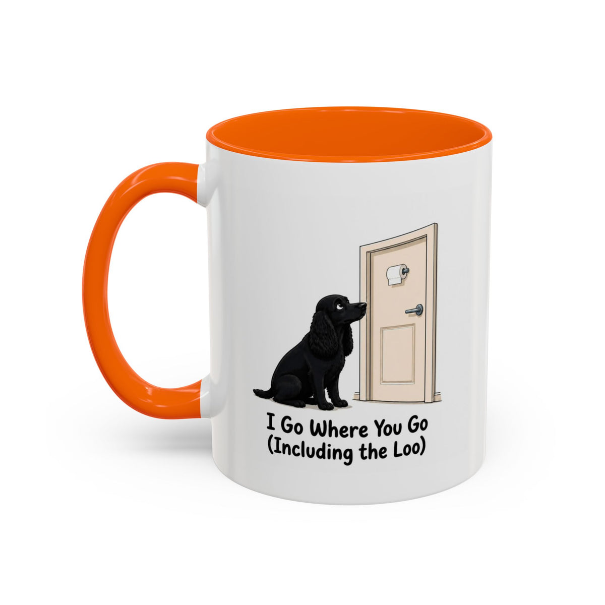 I Go Where You Go Mug - Cocker Spaniel - Black