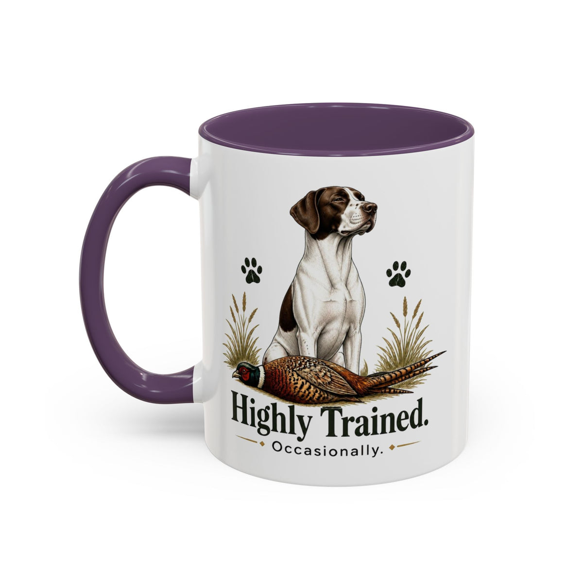 Funny English Pointer Mug - Highly Trained Occasionally, Gundog Owner Gift, Shooting Dog Lover Coffee Mug, 11oz