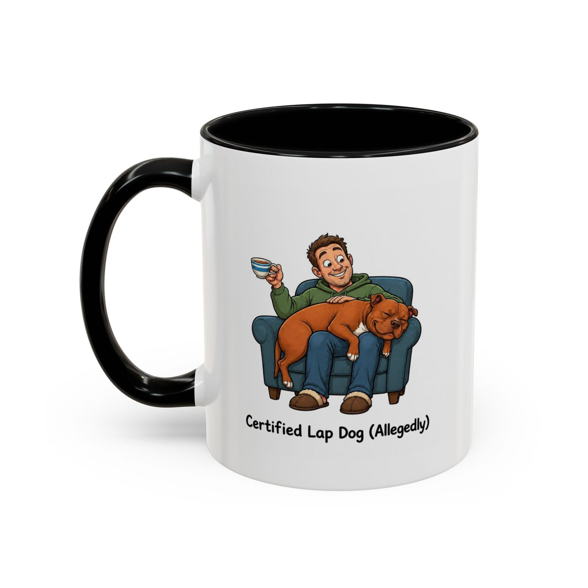 Lap Dog Mug - Staffordshire Bull Terrier - Red