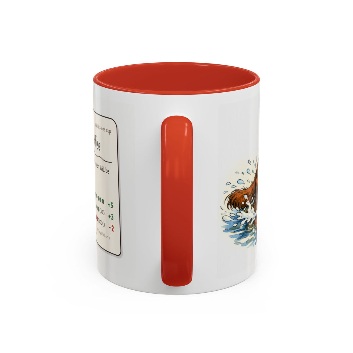Funny chocolate cocker spaniel mug, wet spaniel and car – view 6