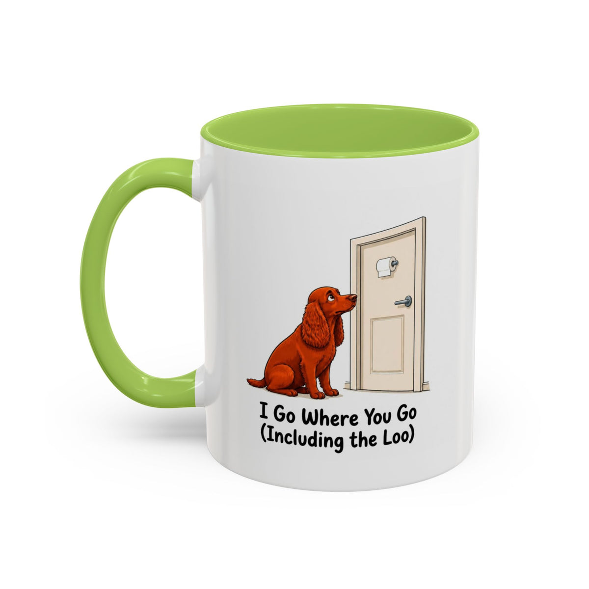 I Go Where You Go Mug - Cocker Spaniel - Red