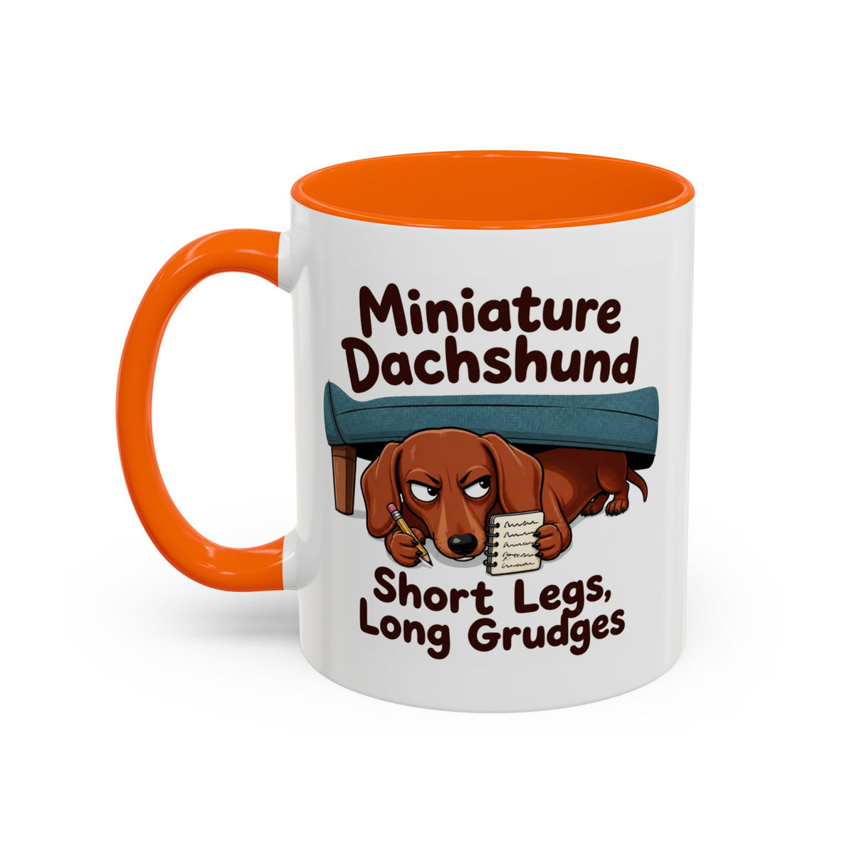 Short Legs Long Grudges Mug - Dachshund - Red