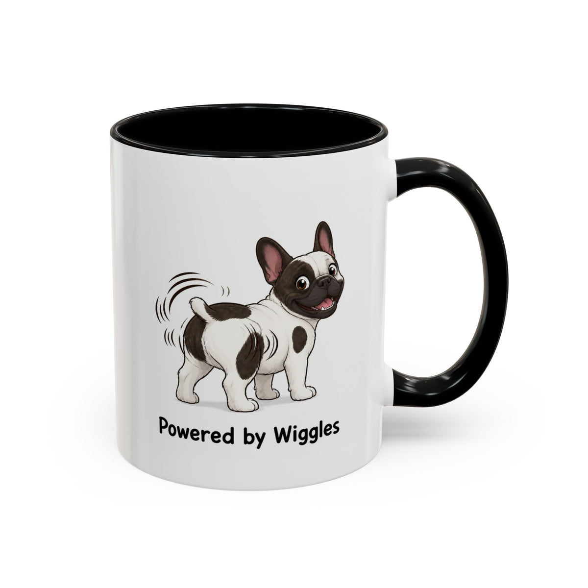 Powered by Wiggles Mug - French Bulldog - Pied