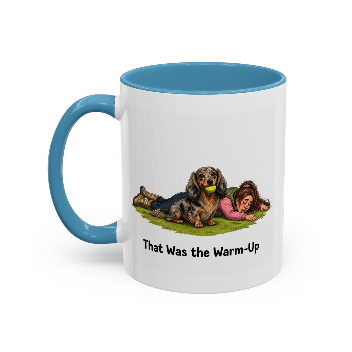 Warm-Up Mug - Mini Long Haired Dachshund - Dapple - Woman