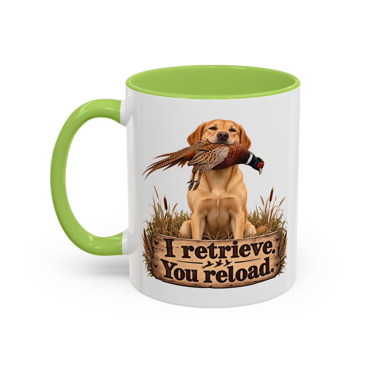 Funny Yellow Labrador Mug - I Retrieve You Reload, Gundog Owner Gift, Shooting Dog Lover Coffee Mug, 11oz
