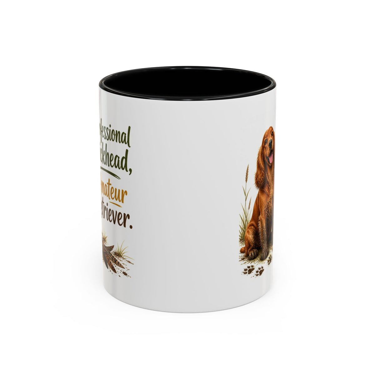 Funny Red Cocker Spaniel Mug - Professional Dickhead, Amateur Retriever, Working Gun Dog Gift, Pheasant Shooting Mug, 11oz