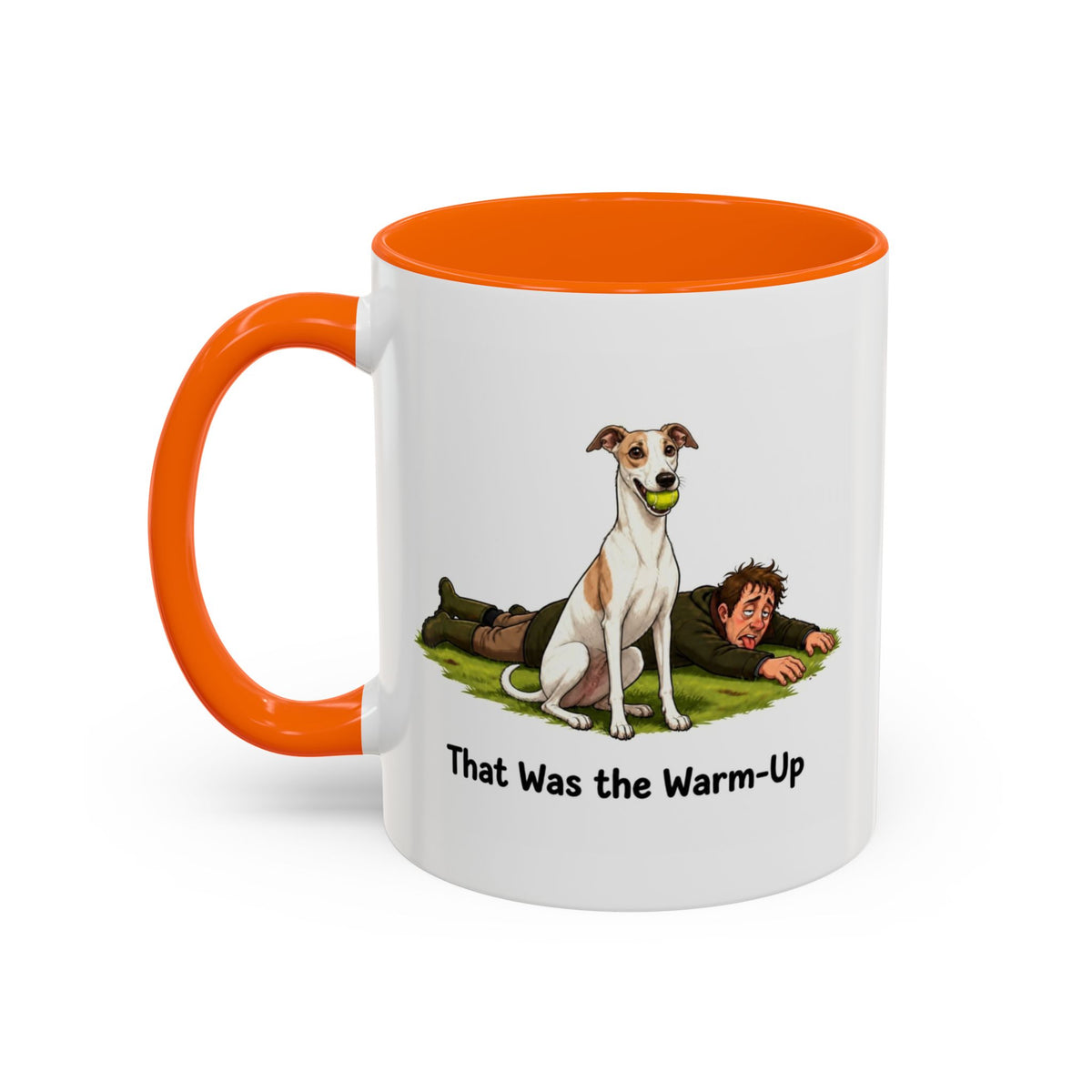 Warm-Up Mug - Whippet - White & Parti - Man