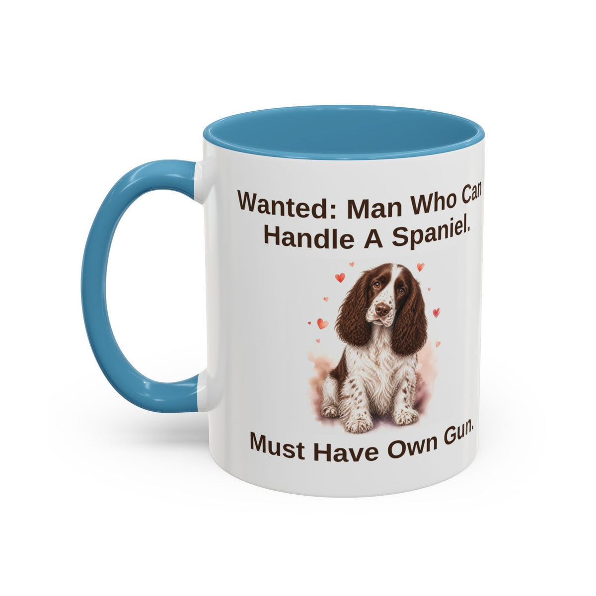 Wanted Mug - Springer Spaniel - Liver & White - Man