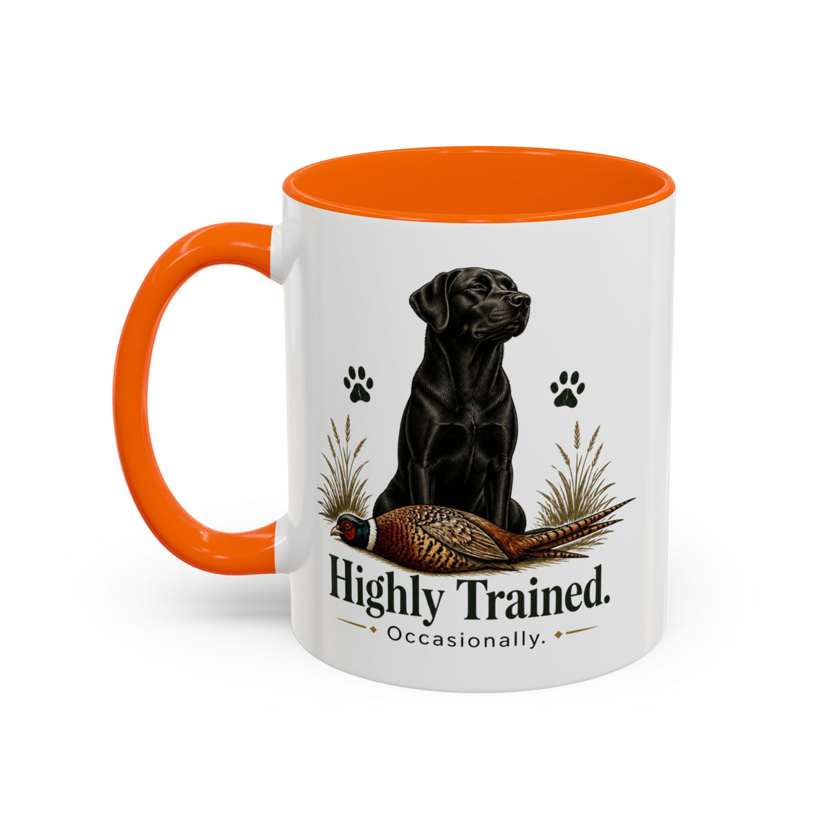 Funny Black Labrador Mug - Highly Trained Occasionally, Gundog Owner Gift, Shooting Dog Lover Coffee Mug, 11oz