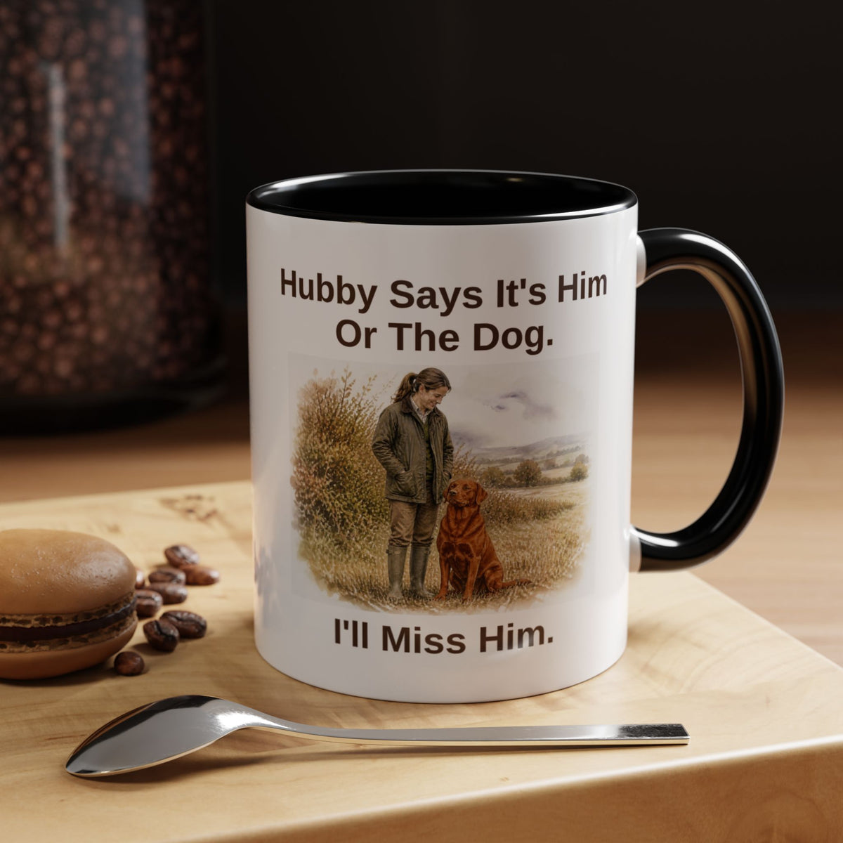 Hubby Says Mug - Labrador - Fox Red - Brunette