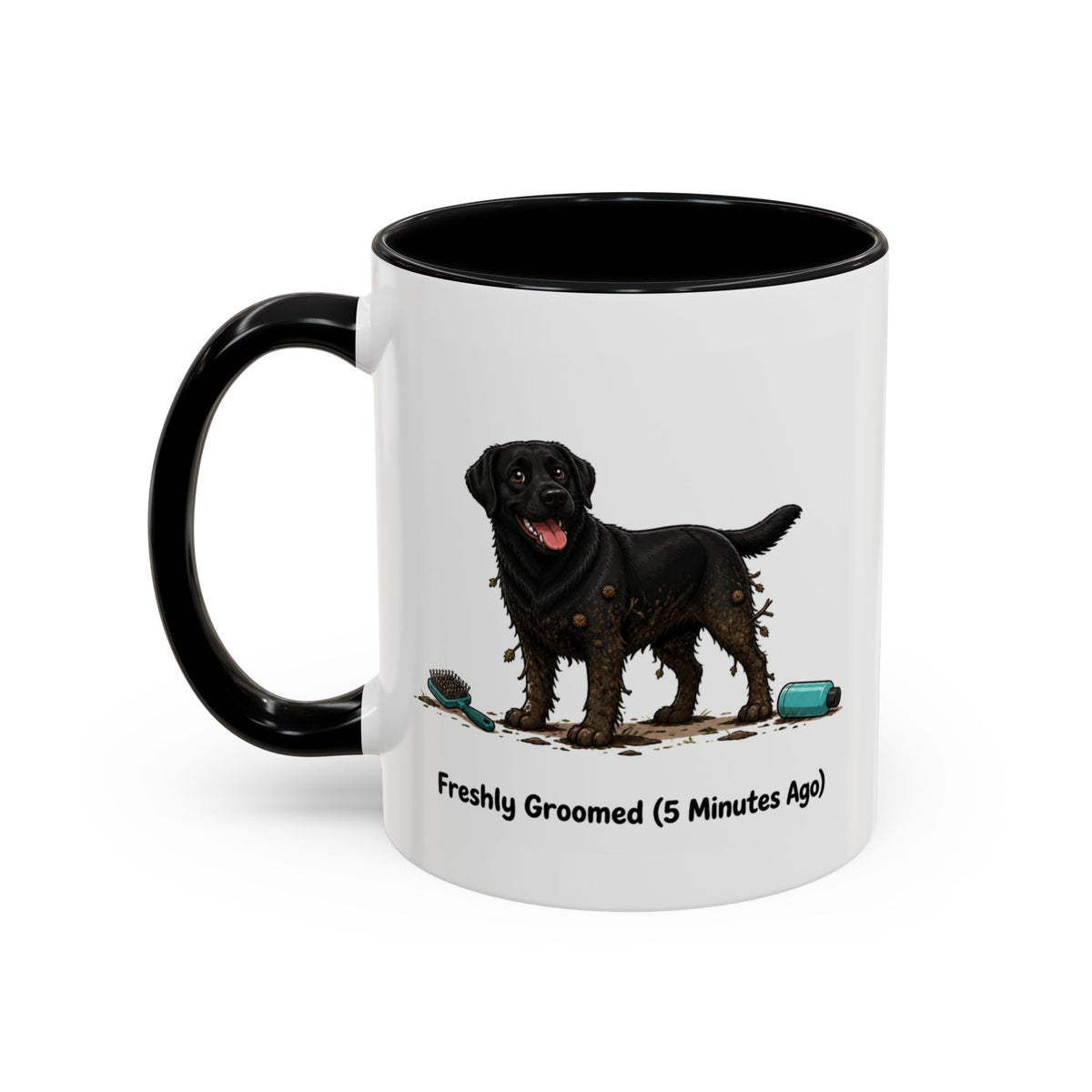 Freshly Groomed Mug - Labrador - Black