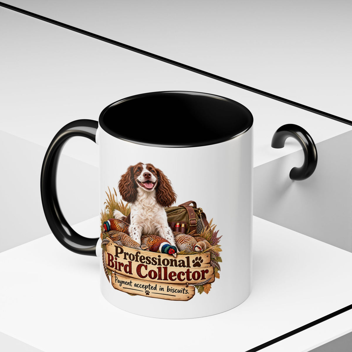 Funny Liver and White Springer Spaniel Mug - Professional Bird Collector, Gundog Owner Gift, Shooting Dog Lover Coffee Mug, 11oz