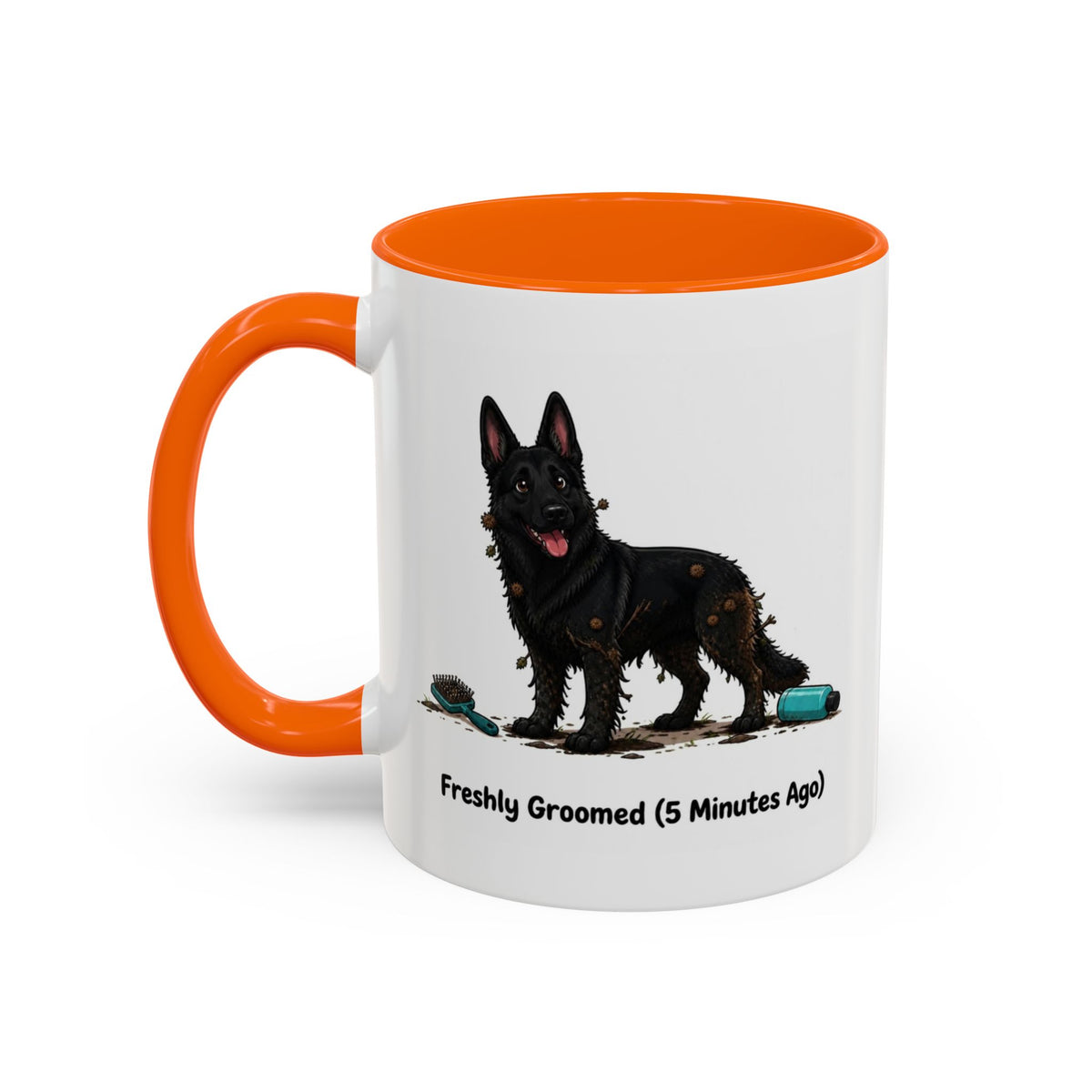 Freshly Groomed Mug - German Shepherd - Black