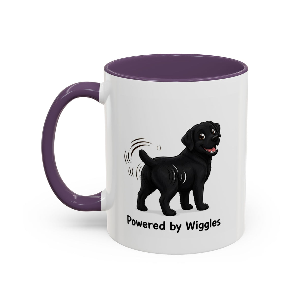 Powered by Wiggles Mug - Labrador - Black
