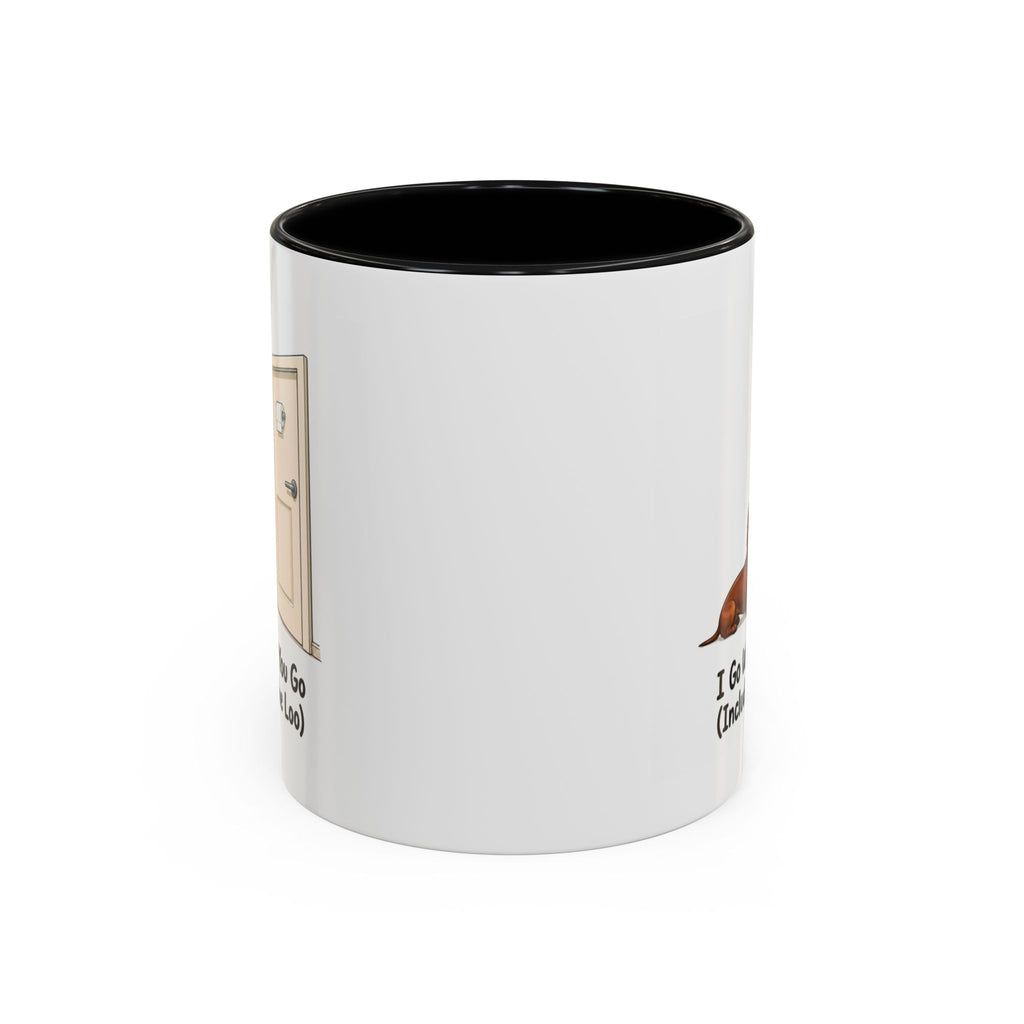 I Go Where You Go Mug - Mini Smooth Dachshund - Red
