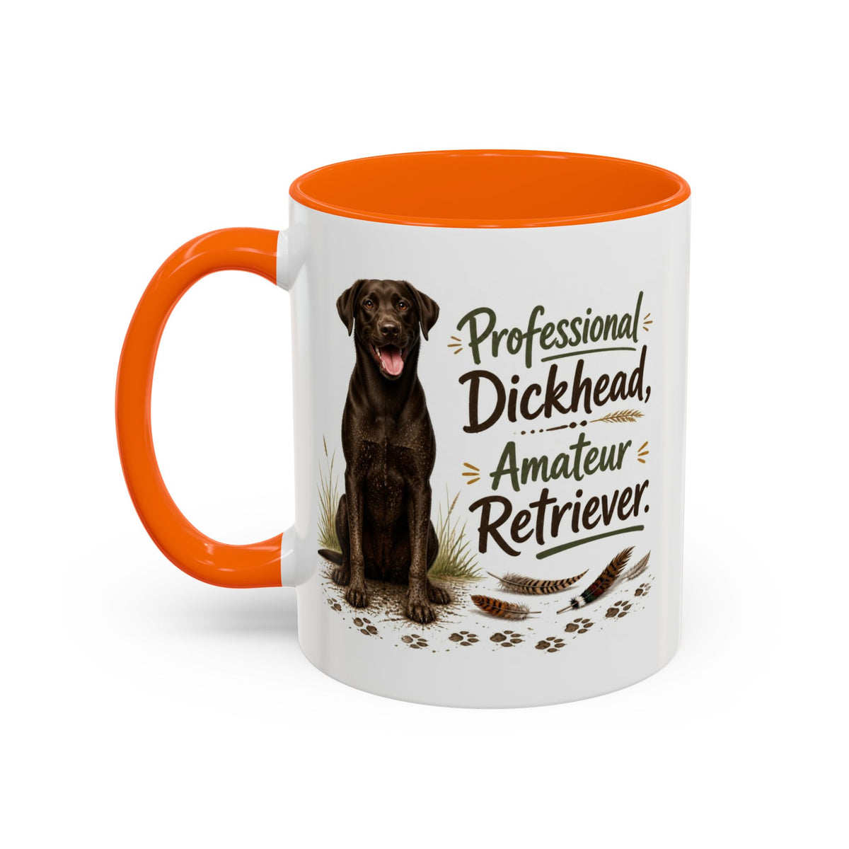 Funny Chocolate Labrador Mug - Professional Dickhead, Amateur Retriever, Working Gun Dog Gift, Pheasant Shooting Mug, 11oz