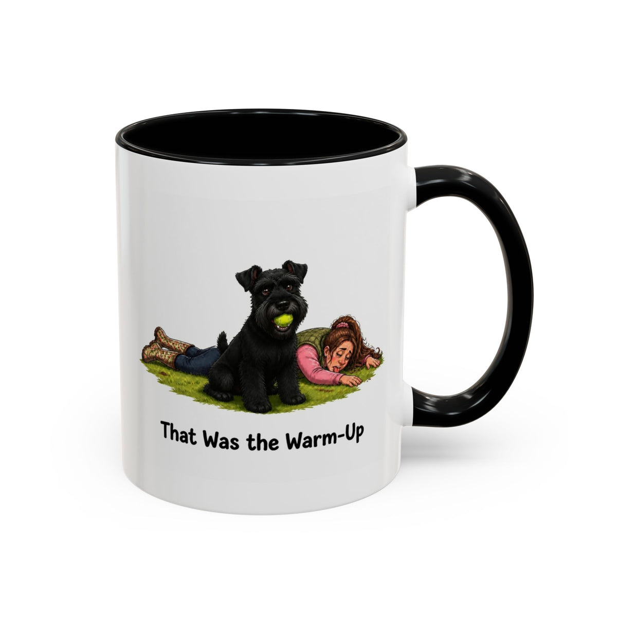 Warm-Up Mug - Miniature Schnauzer - Black - Woman
