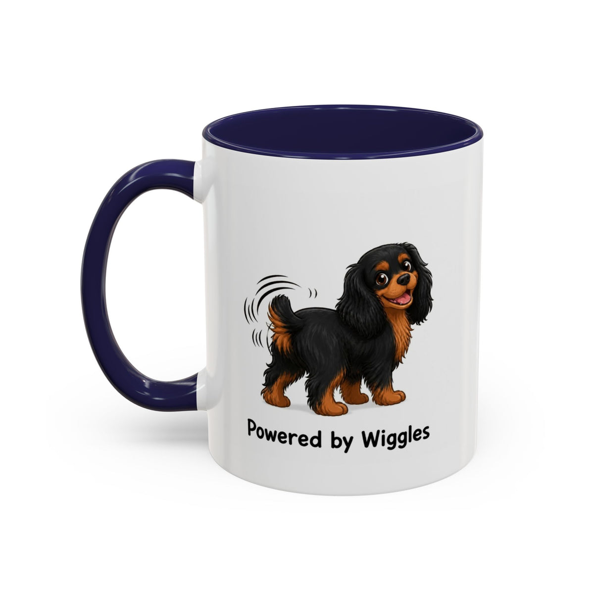 Powered by Wiggles Mug - Cavalier King Charles Spaniel - Black & Tan
