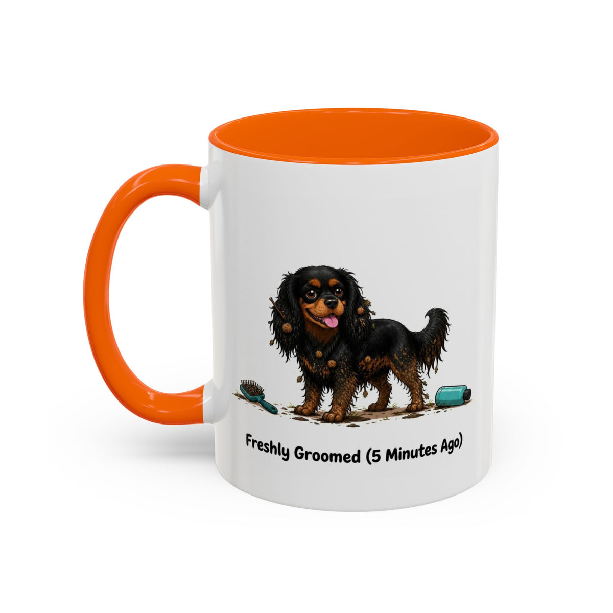 Freshly Groomed Mug - Cavalier King Charles Spaniel - Black & Tan