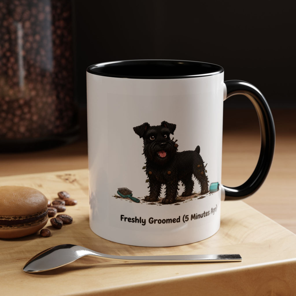 Freshly Groomed Mug - Miniature Schnauzer - Black