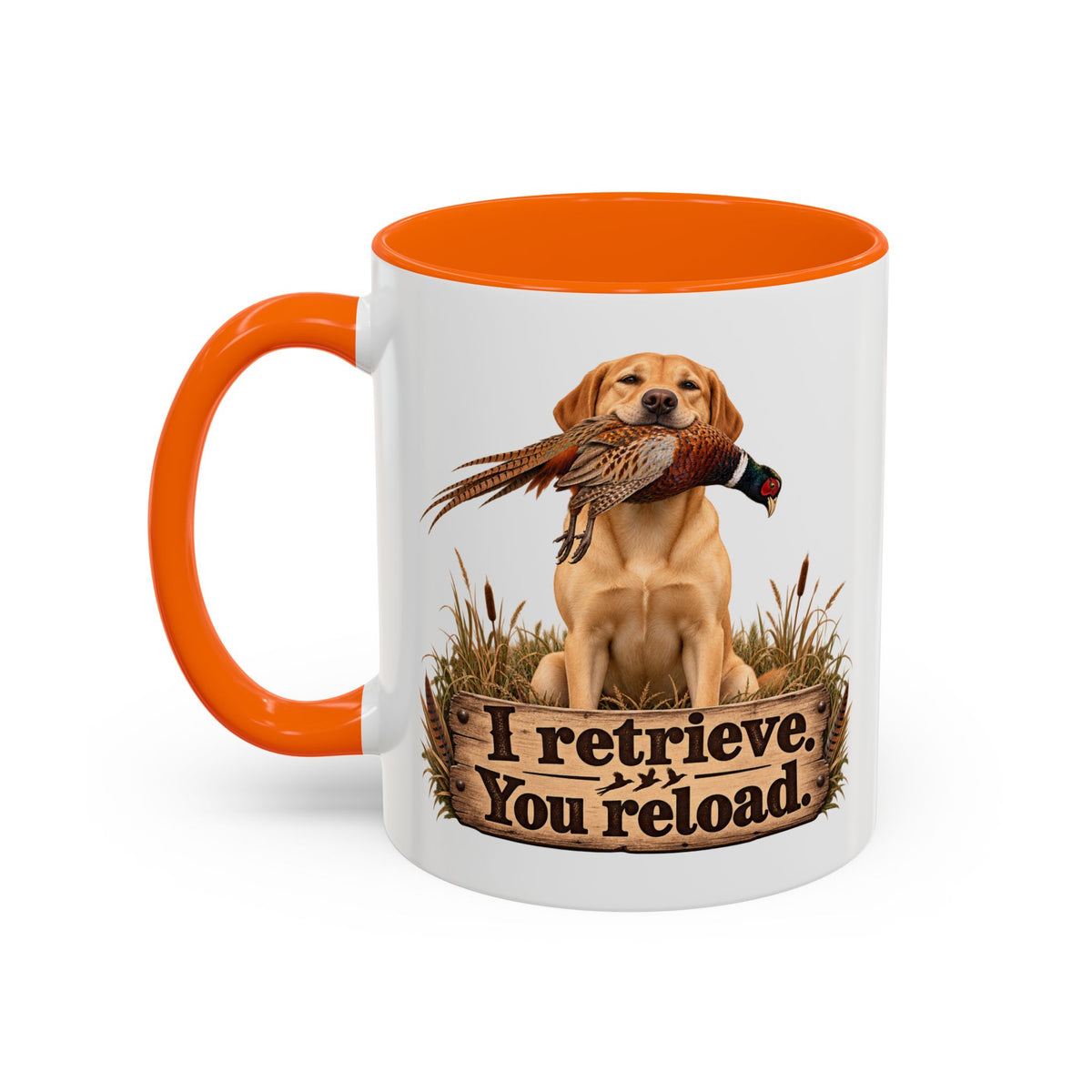 Funny Yellow Labrador Mug - I Retrieve You Reload, Gundog Owner Gift, Shooting Dog Lover Coffee Mug, 11oz