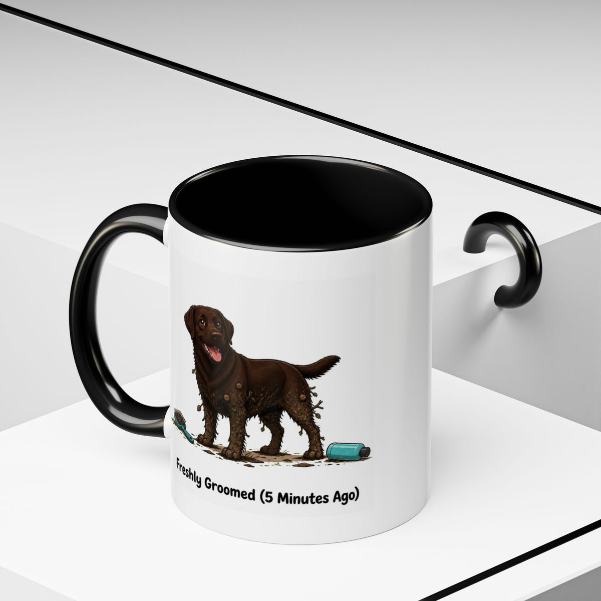 Freshly Groomed Mug - Labrador - Chocolate