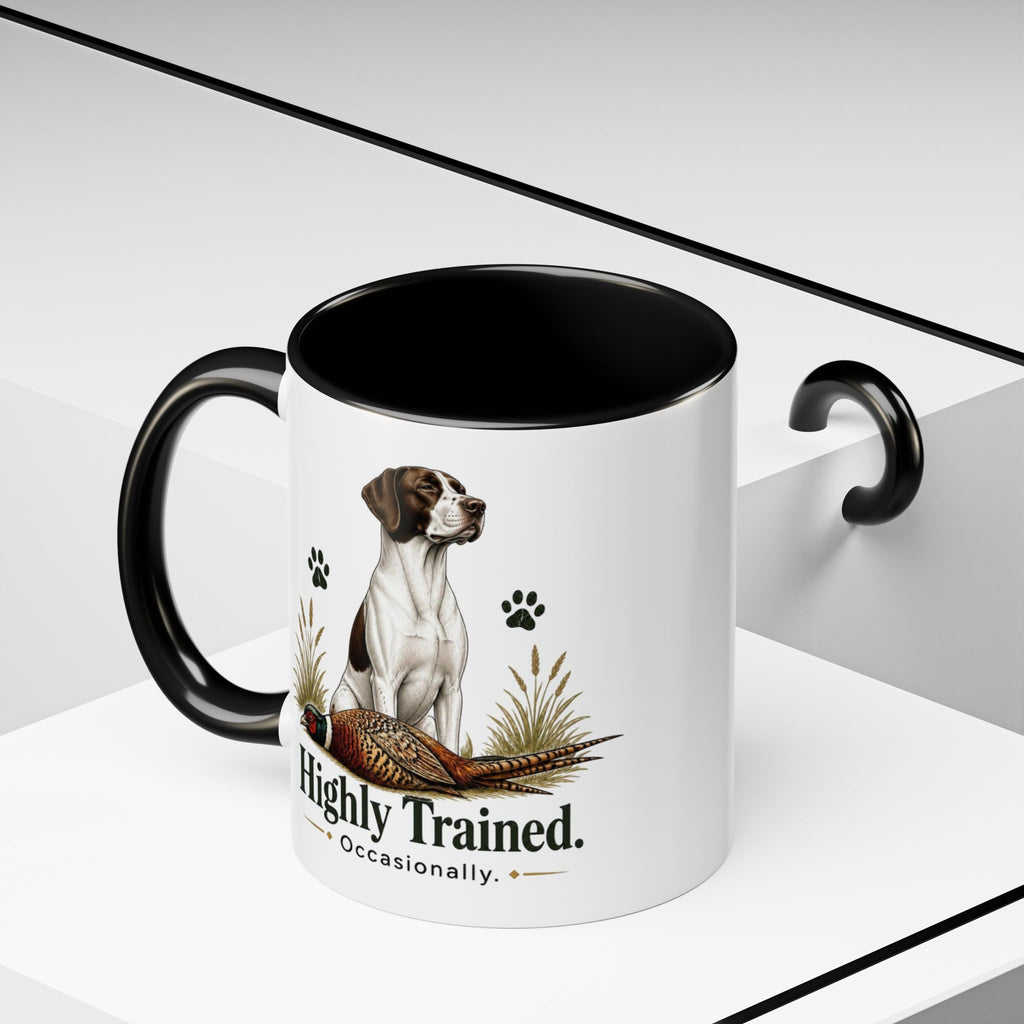 Funny English Pointer Mug - Highly Trained Occasionally, Gundog Owner Gift, Shooting Dog Lover Coffee Mug, 11oz