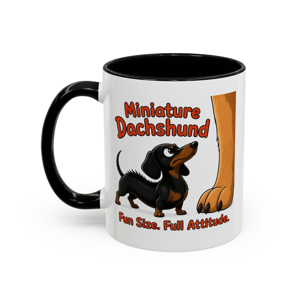 Fun Size Full Attitude Mug - Dachshund - Black & Tan