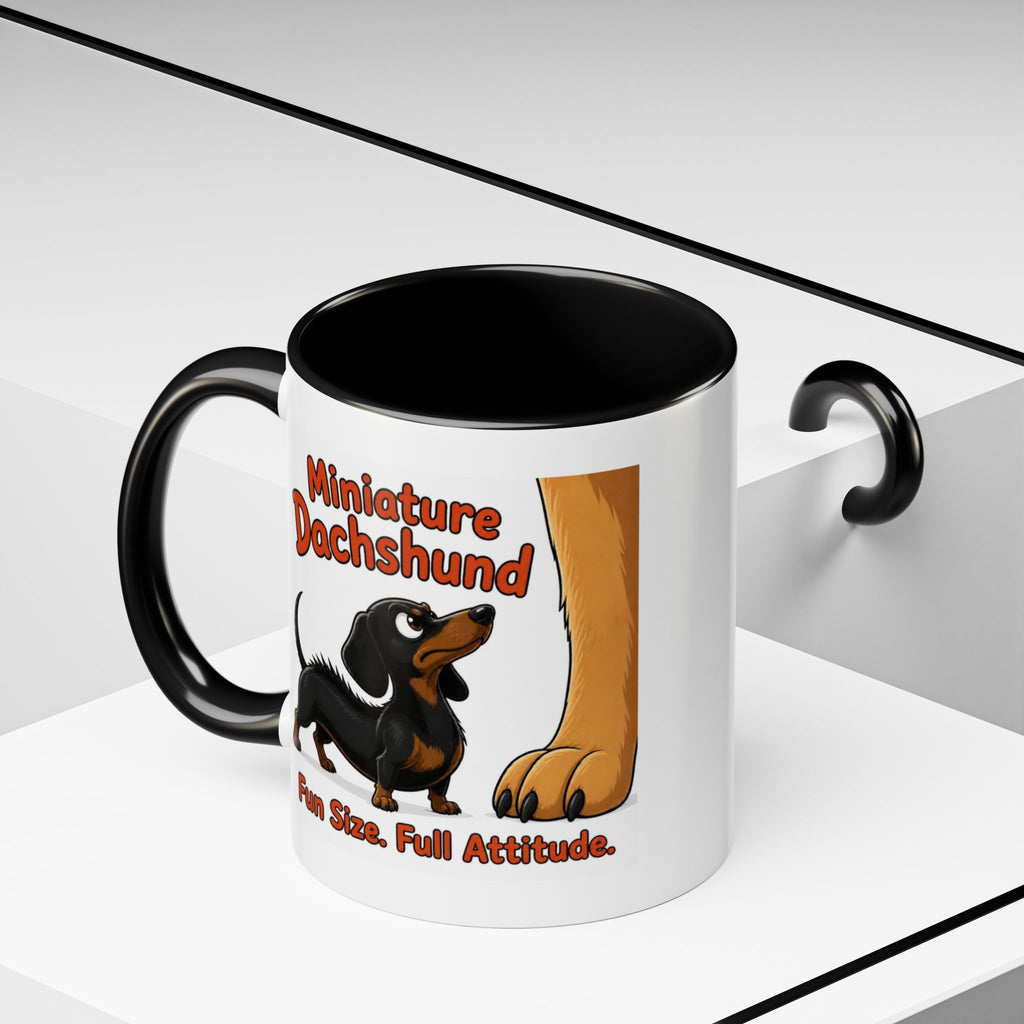 Fun Size Full Attitude Mug - Dachshund - Black & Tan