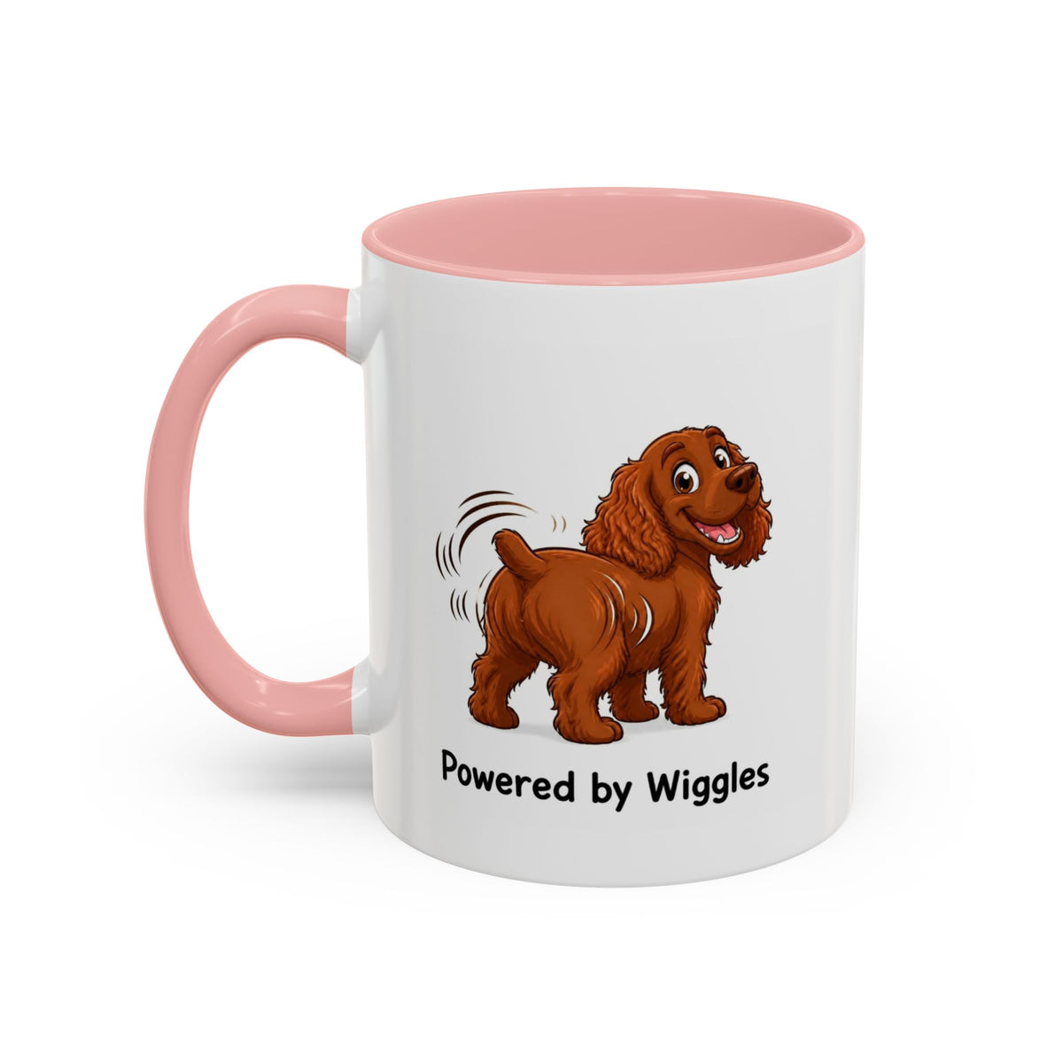 Powered by Wiggles Mug - Cocker Spaniel - Red