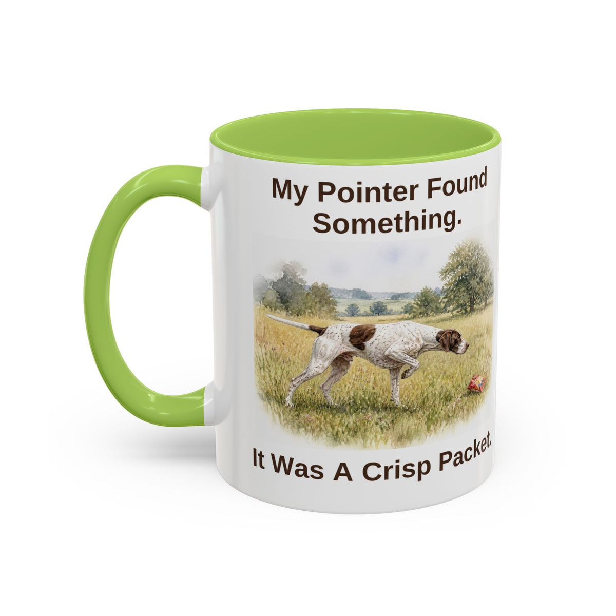 Funny English Pointer Mug - My Pointer Found Something. It Was A Crisp Packet.