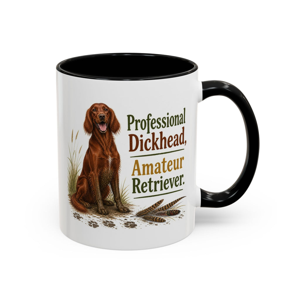 Funny Red Setter Mug - Professional Dickhead, Amateur Retriever, Working Gun Dog Gift, Pheasant Shooting Mug, 11oz