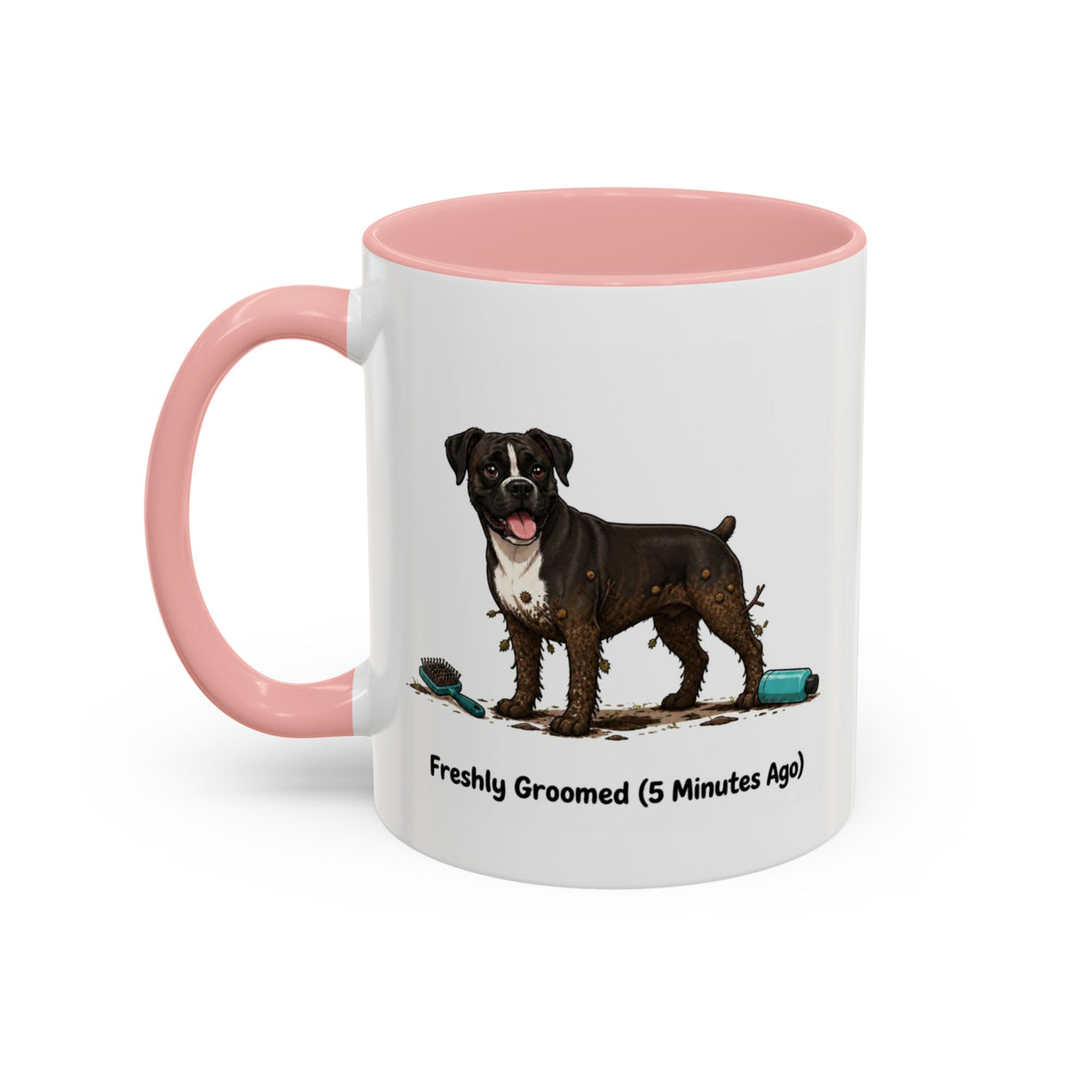 Freshly Groomed Mug - Boxer - Reverse Brindle