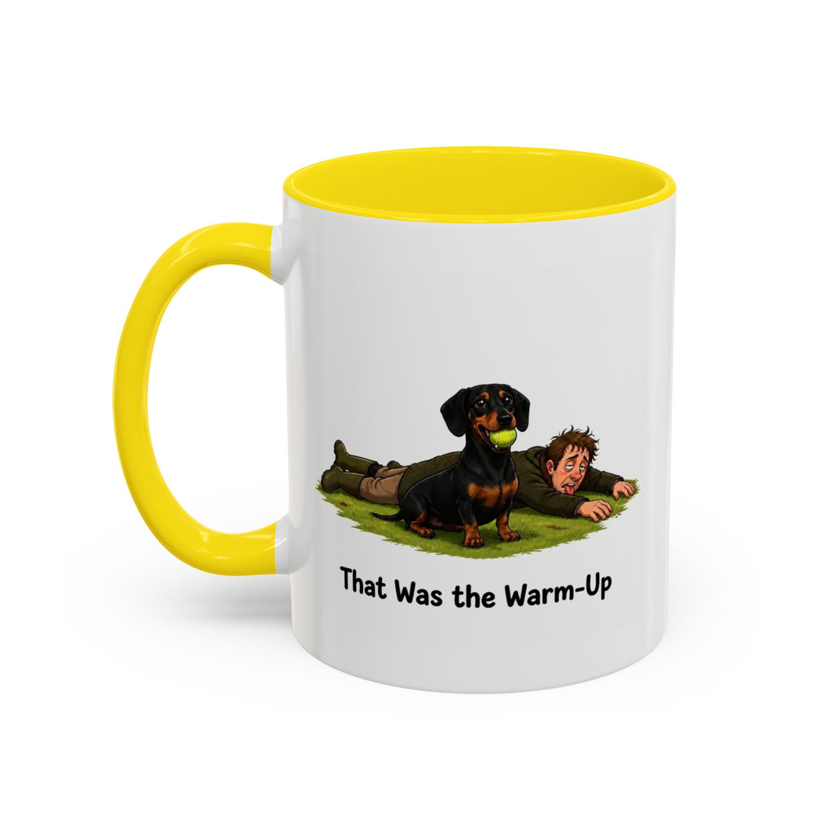 Warm-Up Mug - Mini Smooth Dachshund - Black & Tan - Man