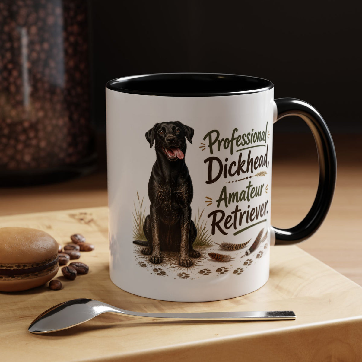 Funny Black Labrador Mug - Professional Dickhead, Amateur Retriever, Working Gun Dog Gift, Pheasant Shooting Mug, 11oz