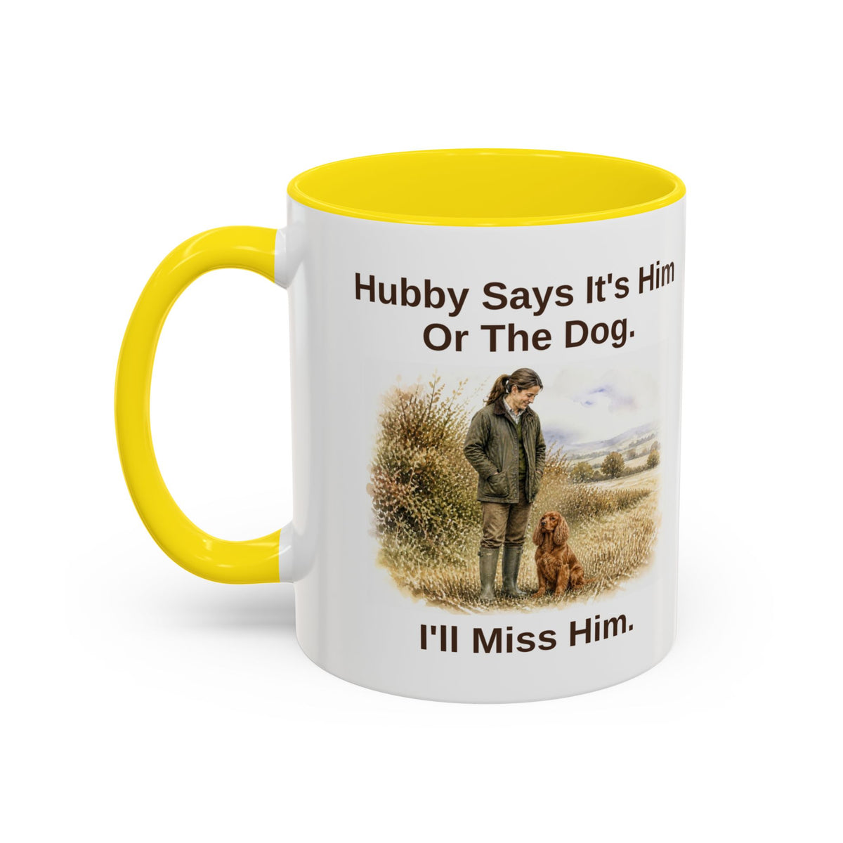 Hubby Says Mug - Cocker Spaniel - Red - Brunette