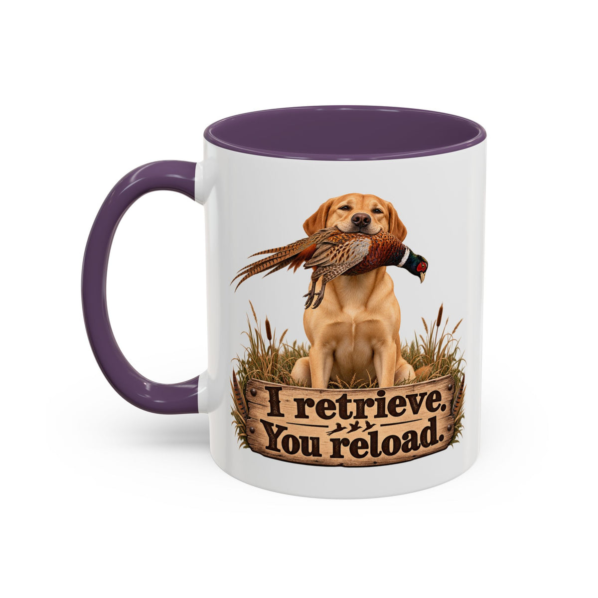 Funny Yellow Labrador Mug - I Retrieve You Reload, Gundog Owner Gift, Shooting Dog Lover Coffee Mug, 11oz