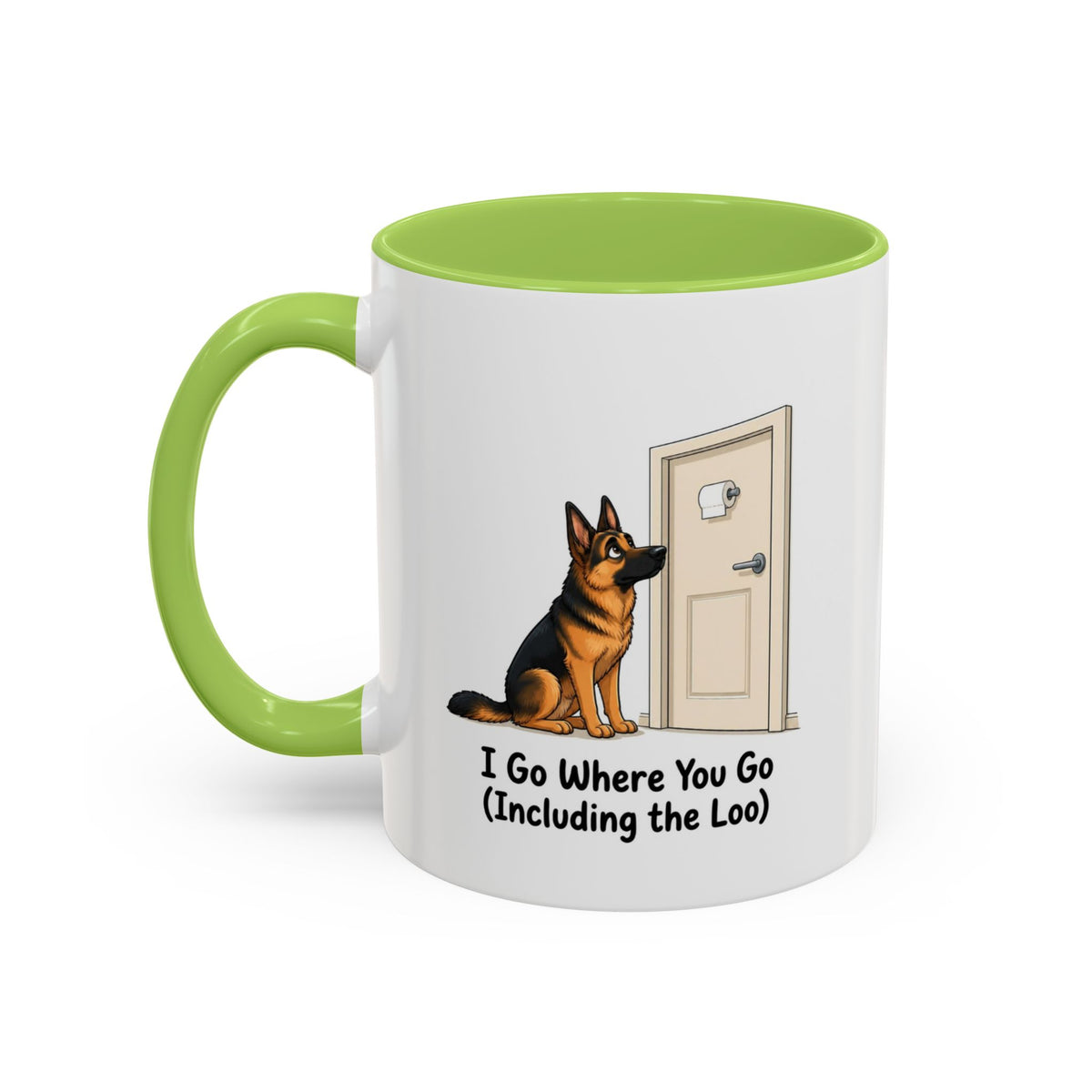 I Go Where You Go Mug - German Shepherd - Black & Tan