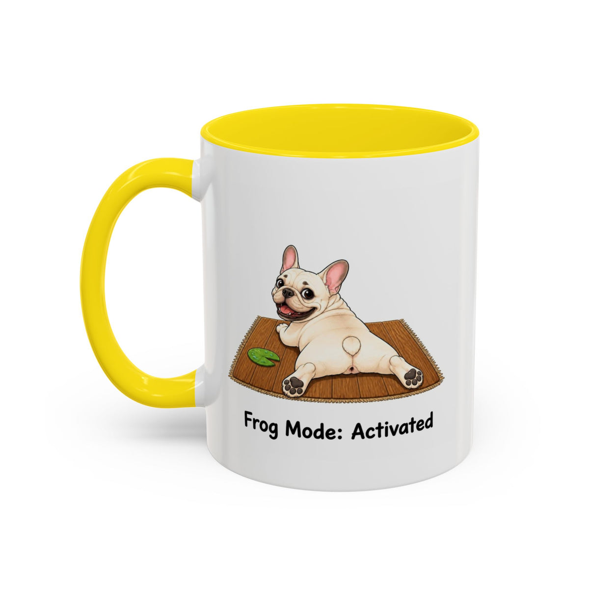 Frog Mode Mug - French Bulldog - Cream
