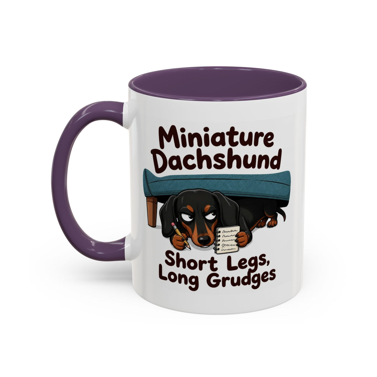 Short Legs Long Grudges Mug - Dachshund - Black & Tan